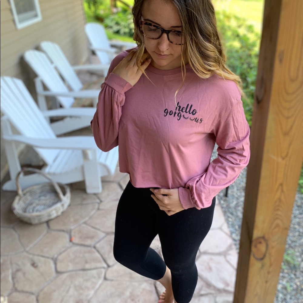 Hello Gorgeous Cropped Long Sleeve - Picture 3 of 3